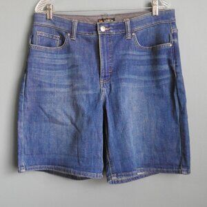Lee Women's Tapered Leg Shorts, Women's Size 14 High Rise Bermuda Denim